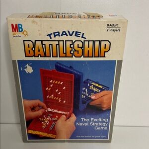 MB Travel Battleship Game - Red and Blue